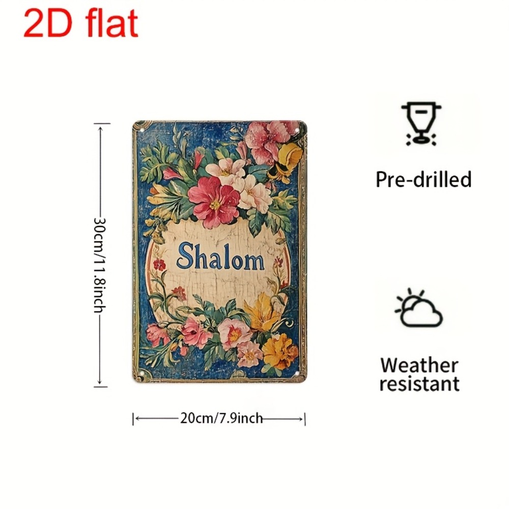 Art & Craft Paper For Kids - CIFBUY Vintage Floral Shalom Aluminum Wall