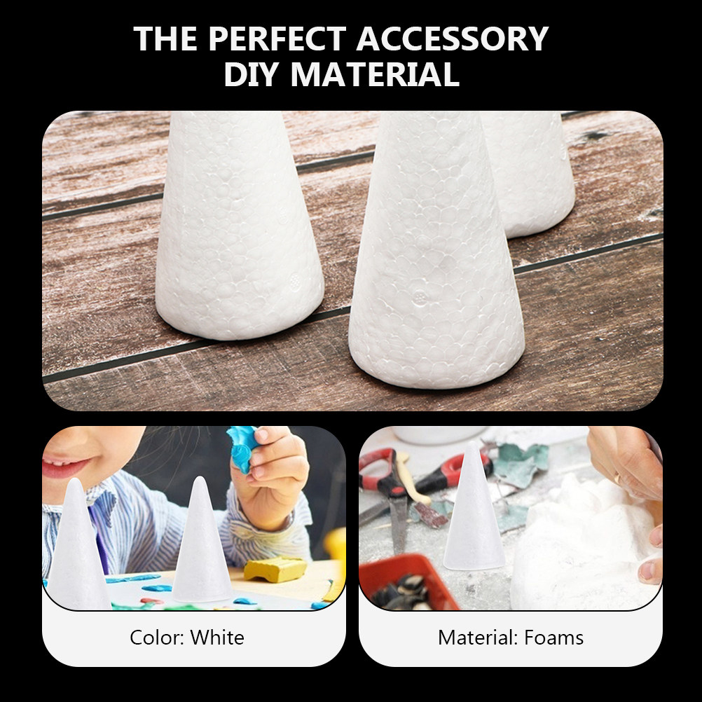 24Pcs Foam Cones for Crafts Co - Art And Craft For Nursery ulasan dan harga