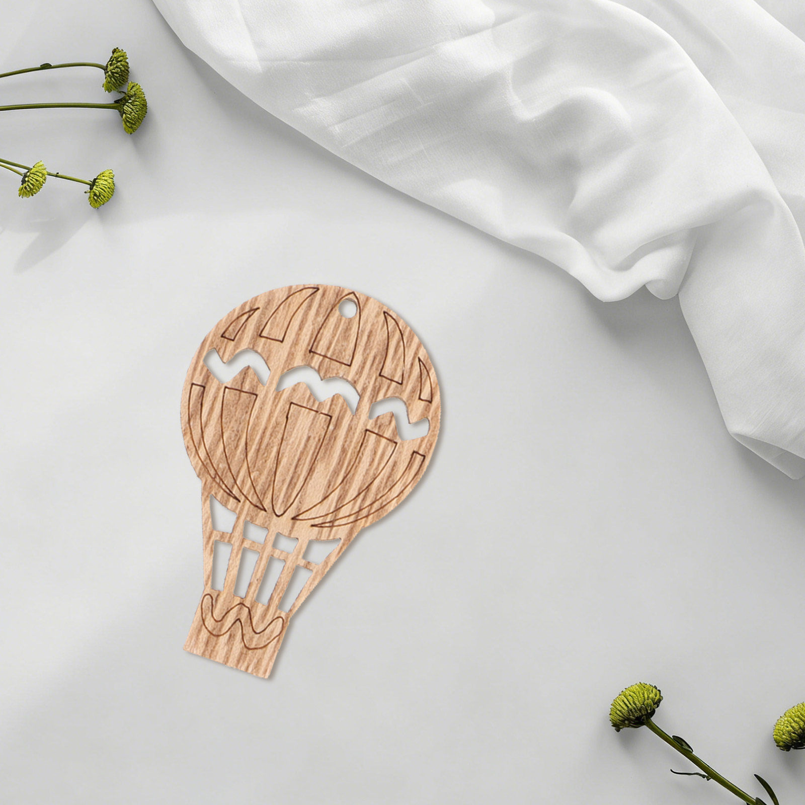 10Pcs Wooden Hot Air Balloon W - Art And Craft For Nursery ulasan dan harga