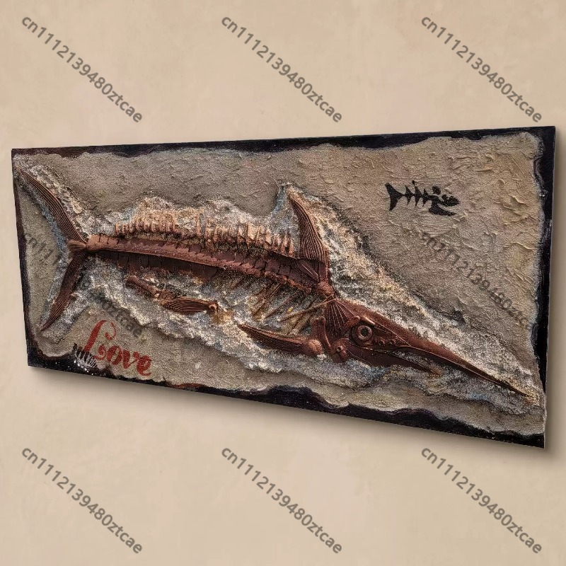3D Metal Tin Plate Fish Bone F - Art Craft Bar ulasan dan harga