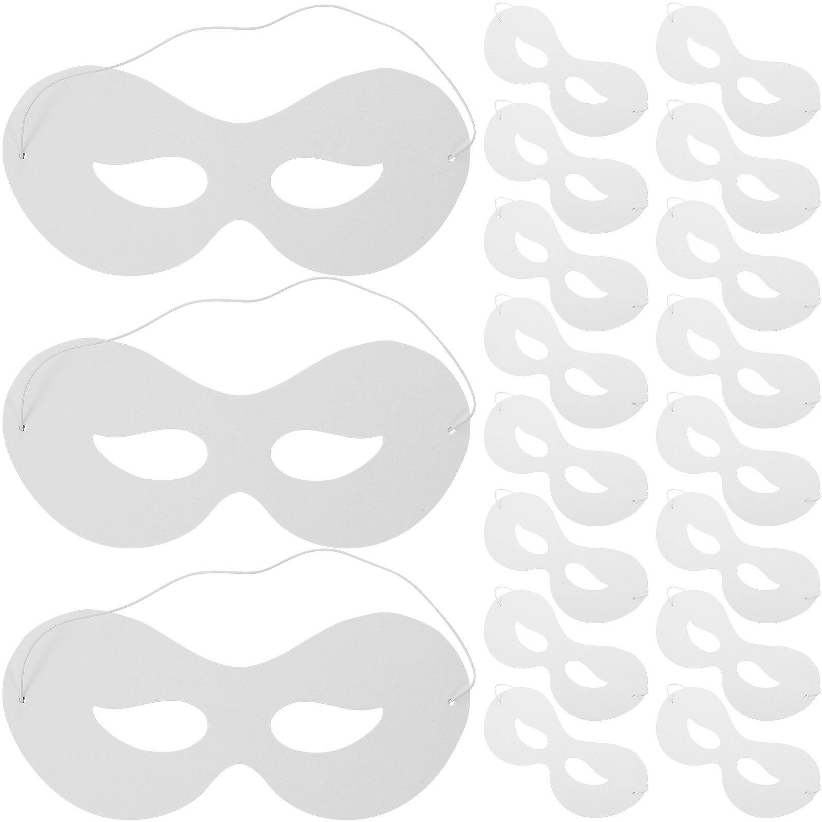 40Pcs Children's Blank Masks P - Art Craft With Paper ulasan dan harga