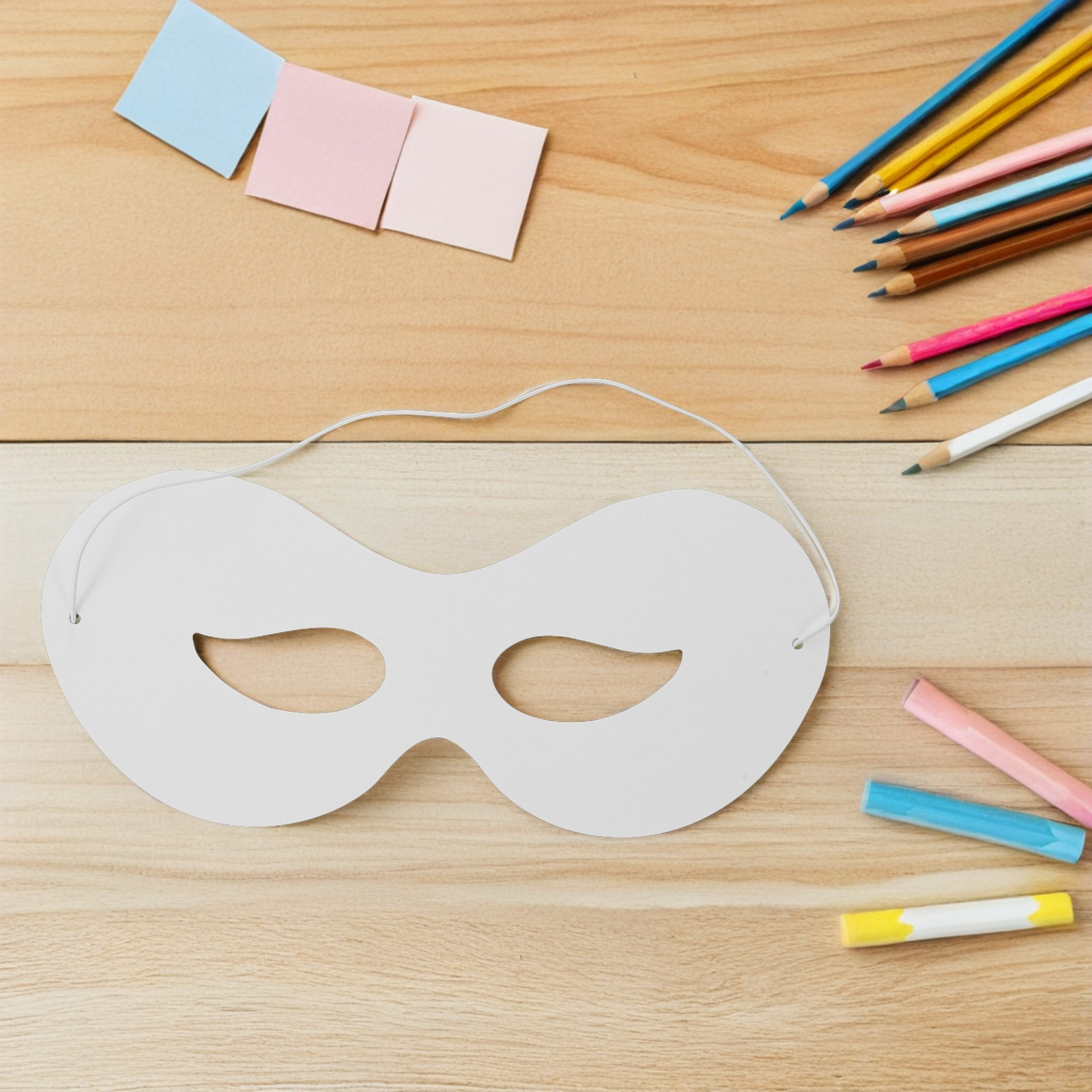 40Pcs Children's Blank Masks P - Art Craft With Paper ulasan dan harga