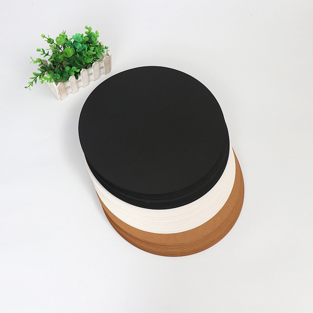 20Pcs Round Kraft Paper Smooth - Art Craft Cardboard ulasan dan harga