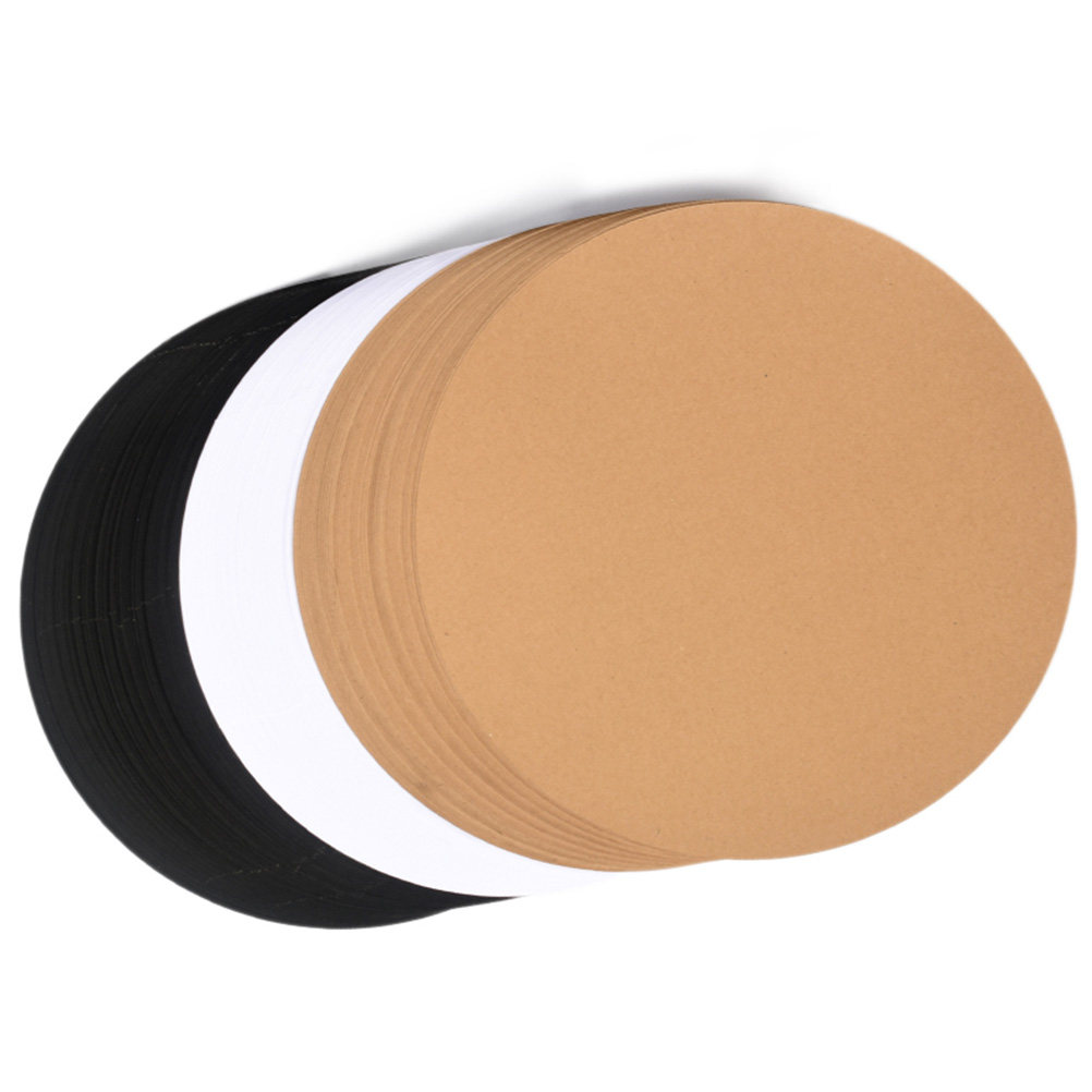 20Pcs Round Kraft Paper Smooth - Art Craft Cardboard ulasan dan harga