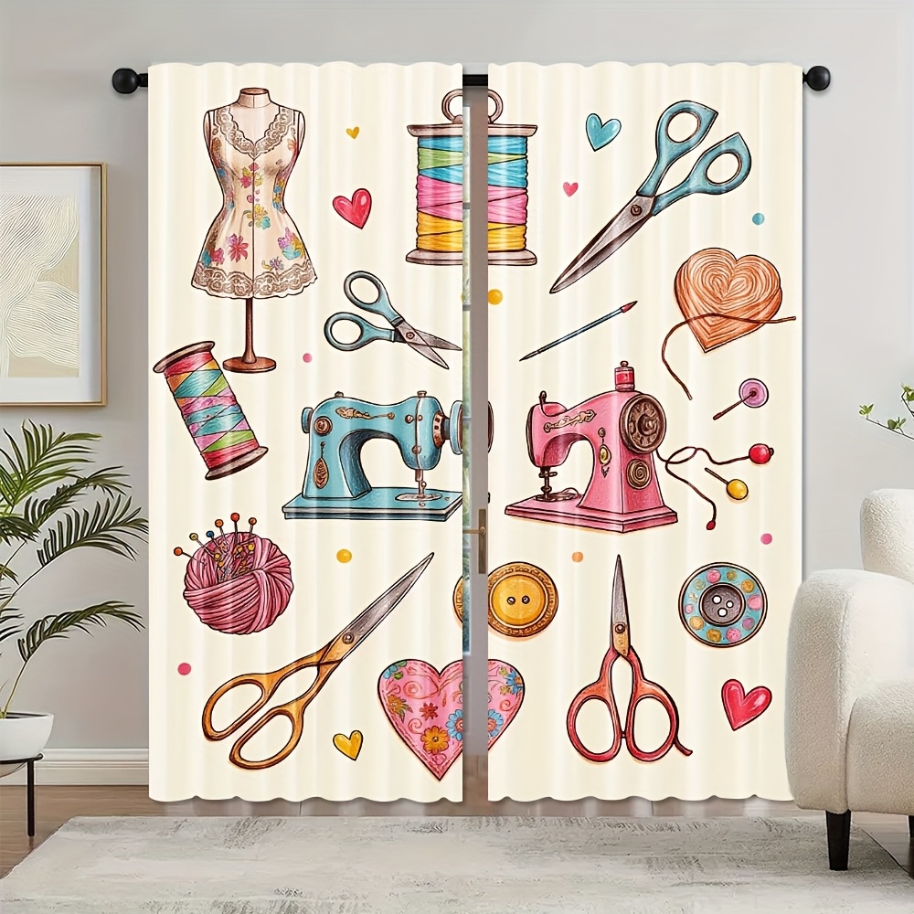 Sewing Craft Room Decor Curtai - Art And Craft For Nursery ulasan dan harga