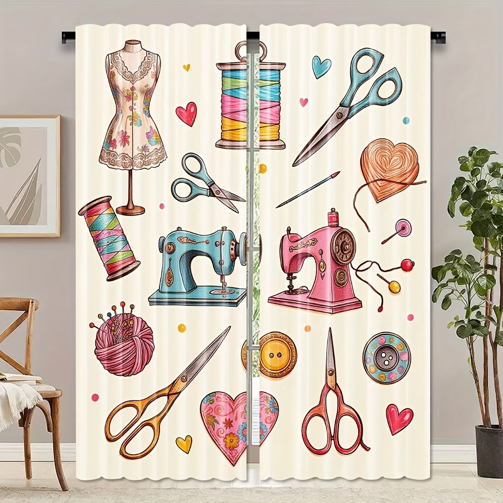 Sewing Craft Room Decor Curtai - Art And Craft For Nursery ulasan dan harga