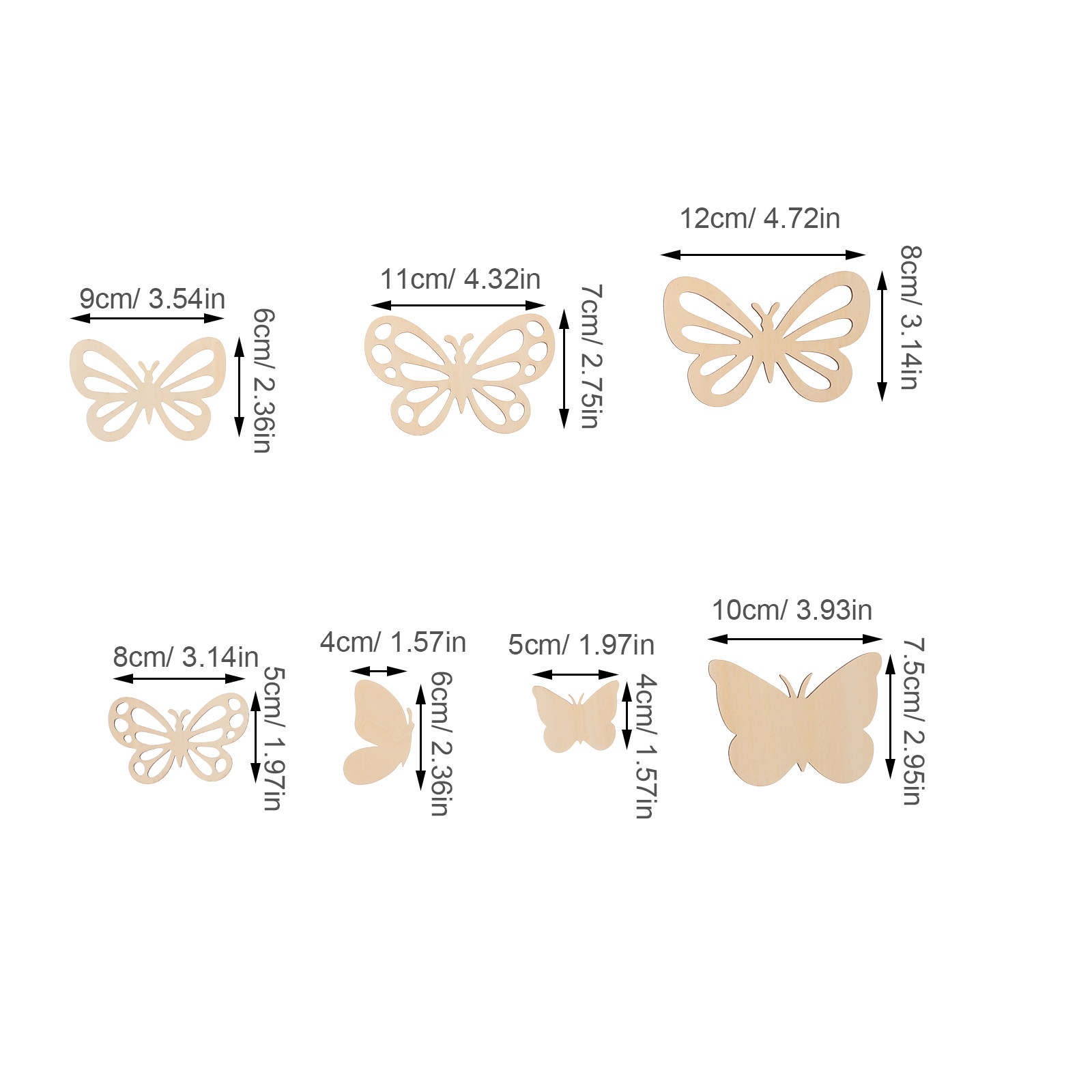 16pcs Unfinished Wood Butterfl - Art And Craft For Nursery ulasan dan harga