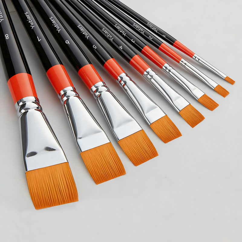 1Pc Artist Flat Paint Brushes  - Gouache Paint Set ulasan dan harga