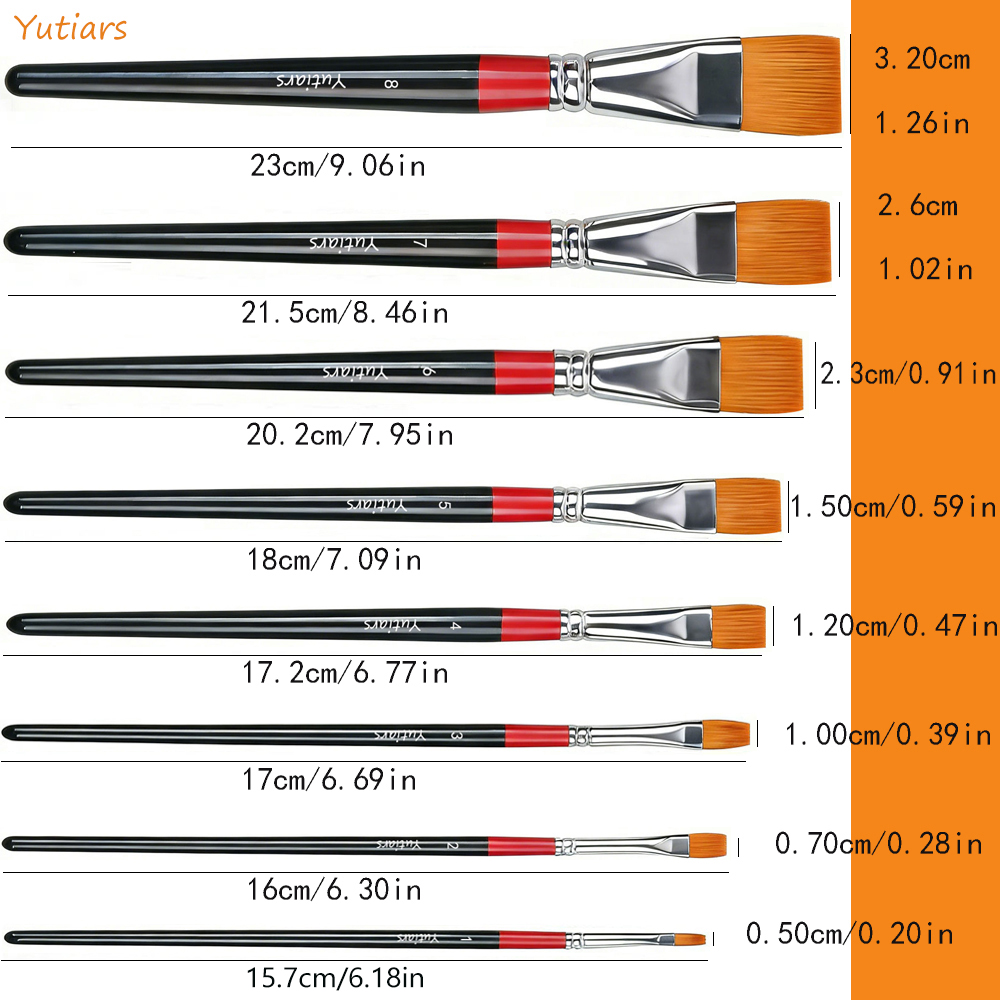 1Pc Artist Flat Paint Brushes  - Gouache Paint Set ulasan dan harga