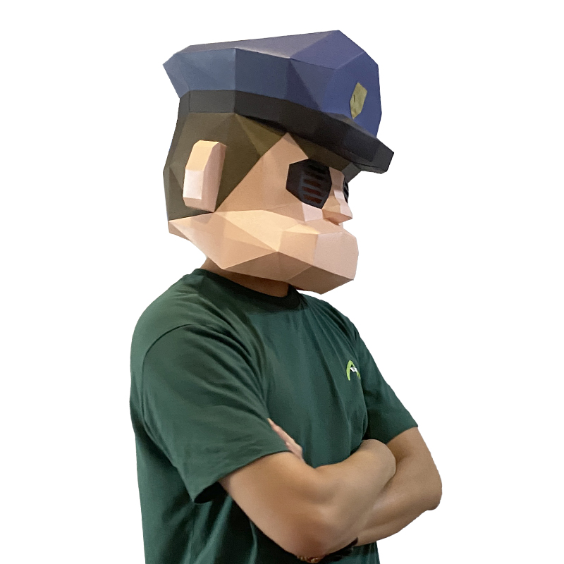 Cartoon Police Mask Paper Mode - Art Craft Cardboard ulasan dan harga